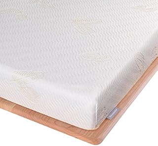 Newentor® 4 Inch Memory Foam Mattress Topper Double Bed - 10cm Dual-Layer Mattress Topper with Removable Zipped Cover - Cooling Mattress Topper for Back and Neck Pain, Double White