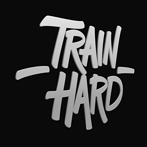 Moonwallstickers.com - Decoración 3D para Pared, Grosor: 5 mm, PVC Blanco, Train Hard