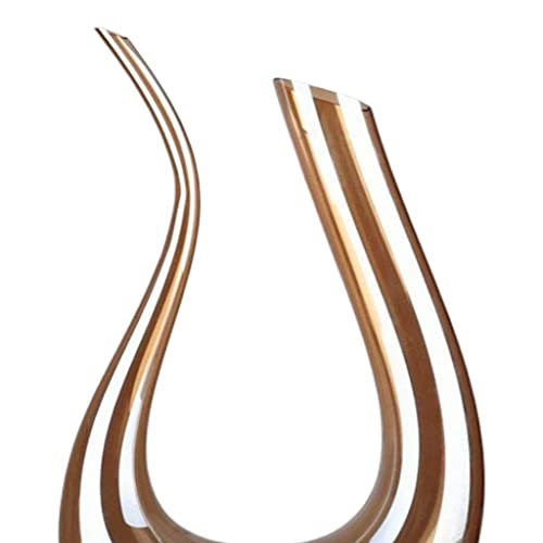 Baoblaze Decanter de para vinho, conjunto de vinho - Decanter soprado à mão , para bar, 1500ml, Âmba