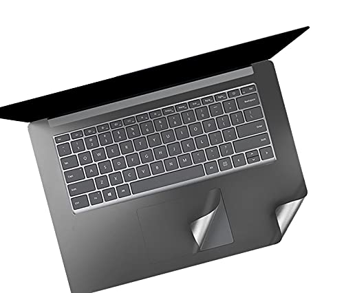 Image of XSKN Pure Color Full Body Bubble Free Computer Vinyl Decal Sticker Cover Protective Skin for Microsoft Surface Laptop 1 2 3 4 Model Computer (Surface Laptop 3 15 inch, Space Gray)