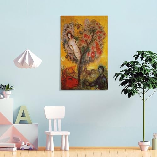 Impression sur toile La Branche Marc Chagall decor mural moderne 50x75 cm