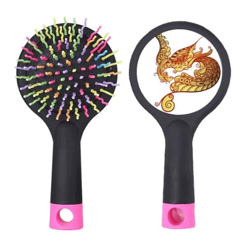 Brosse démêlante phénix coloré pour éliminer les nœuds sans douleur grâce au coussin
