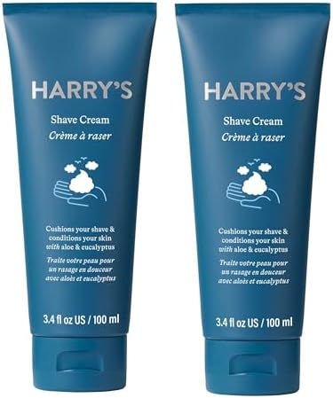 Harry's Shave Cream - Soothing Shave Cream for Men with Eucalyptus - Conditioning & Hydrating - Dermatologist-Tested - Gentle on Sensitive Skin - 3.4 oz - 2 Pack