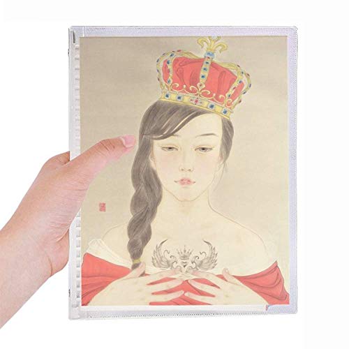 Carnet à spirales rechargeable idée cadeau poétique motif aquarelle chinoise