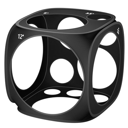 Image of 13 Sizes Balloon Sizer Cube Box (2-12 Inch), Collapsible Balloon Measurement Tool for Party Arch Decorations & Columns (Black)