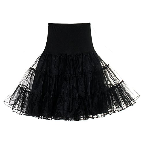 FeelinGirl Mujer Falda Tul Enagua Miriñaque Cancan Estilo Vintage 50 Años Longitud...