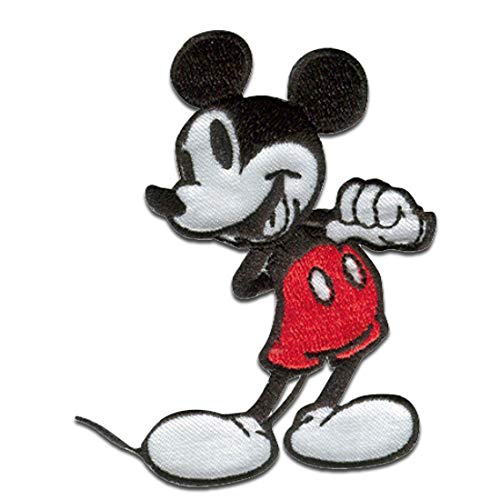 Comercial Mercera Mickey Mouse 90 Années 06 Années Nonante Édition Spéciale - Ecusson Thermocollant Patches Appliques, Taille: 6 x 7,2 cm