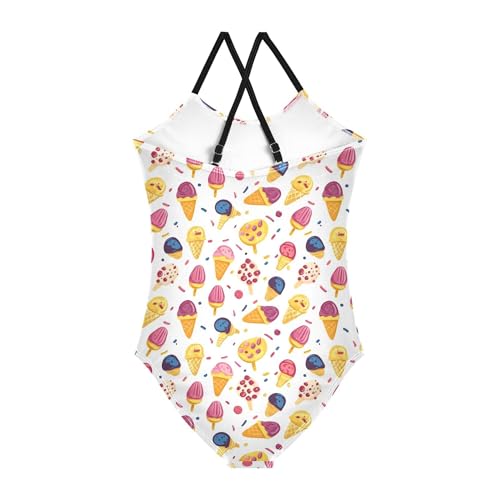 Yuiboo Toddler Girl Swimsuit Girls Bathing Suits Toddler Girls Swim Suit Beach Swimwear Ice Cream2