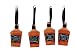 Set of 4 Assorted Glass WHISKEY Bottle Ornaments with Funny Sayings 4" in Gift Box