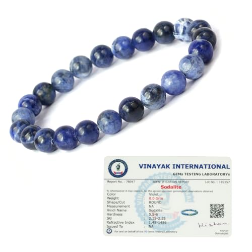 Image of Reiki Crystal Products Certified Natural Crystal Stone 8 mm Round Beads Bracelet for Men & Women | Reiki Charged Gemstone Bracelet | Multiple Stone Variants Available