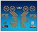 Ecoshirt 77-ZRNR-Q0C1 Adesivi Fork Fox 40 Am66 Aufkleber Decals Adesivi Forcella Gabel Forche, Oro
