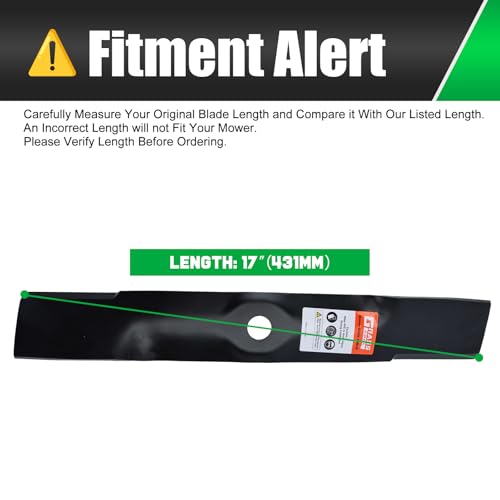 Image of Grasscool Z355e 48 inch Blades Replace John D-eere M145476 UC22009 for Z425 Z445 Z325E Z525E 48'' Deck Mower with Circle Mounting Pattern M127673 M127500 (High-Lift)