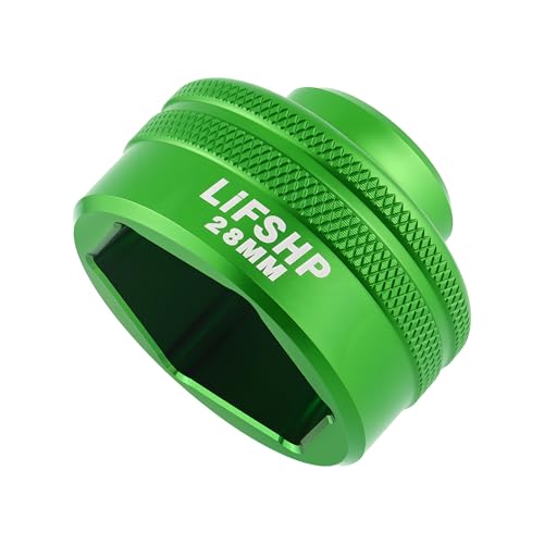 LIFSHP 28MM Oil Filter Socket 3/8 Drive For Dodge Ram 6.7L Cummins Other Vehicles Oil/Fuel Filter Removal Tool-Green