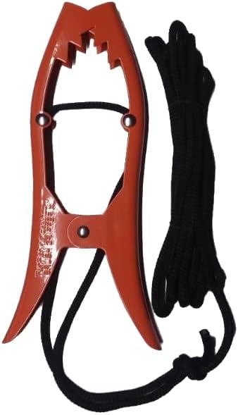 Brush Gripper XL - Larger and Stronger Than Others. Jaws Open 5.5" Includes 12+ feet 1/4" Rope - Made in USA! (Orange)