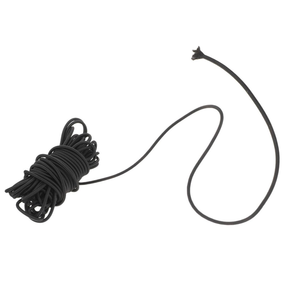 FOMIYES Elastische Schnur Gummiseilrolle Rund Schwarz 50 Yards 0,5cm für Schuhe und Manschetten für Selbstgemacht Bastelarbeiten