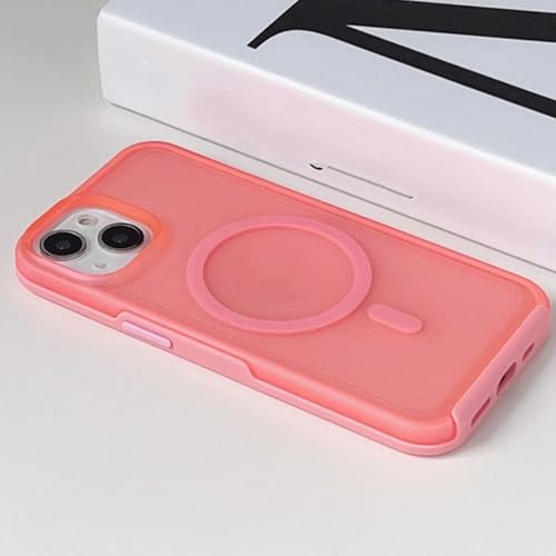 Coque de chargement sans fil avec protection magnétique givrée pour iPhone 16 et 15 Pro
