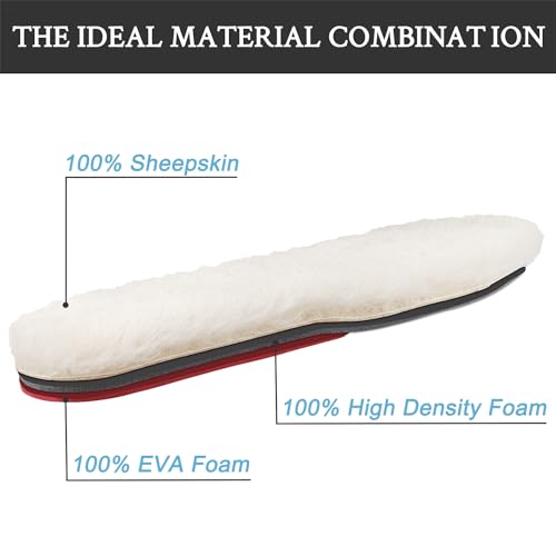 Image of Endoto Sheepskin Insoles for UGG Men Slipper Replacement Inserts(Size:Men14-EU48.5)