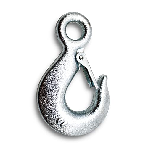 DOJA Industrial | Crochet de Levage de Sécurité | Capacité de Charge 500 kg | 31 mm de Diamètre | Crochet Fixe avec Oeillet pour l'Industrie, la...