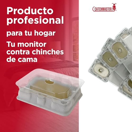 Catchmaster Detectores de chinches - 4 Unidades - Producto Potente contra plagas - Compatible con Fundas Protectoras - Monitor de chinches
