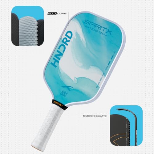 Image of Hundred Spirit X Flow Blast - Pickleball Paddle | 13mm Core | Wide Body Power Paddle | Enhanced Sweet Spot | Ideal for Beginners & Intermediate Players | Free Paddle Bag