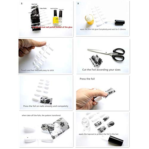 Nail Art Transferfolie Sticker 10 Blatt Sternenhimmel Nail Art Aufkleber DIY 3D Nagelfolie Transfer Aufkleber für… – Bild 5