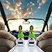 2 Pieces Green Solar Powered Dancing Hula Girl Dashboard Decorations Swinging Bobbleheads Toy Solar Dancing Figurines Collection Figurines for Auto Interior Home Decor Science Kits and Toys