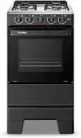 Fogão a Gás Mesa Inox e Forno 50L Limpa Fácil Esmaltec IDEAL POP F4ISP Cor Preto 4 bocas