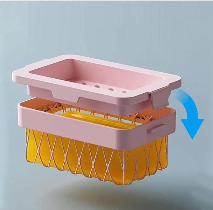 Dadhichi Zone Silicone Mesh Soap Box with Drain Non-Slip, Quick-Dry Soap Holder for Bathroom, Kitchen & Travel Flexible Soap Dish for Home Use (Multicolor) 2