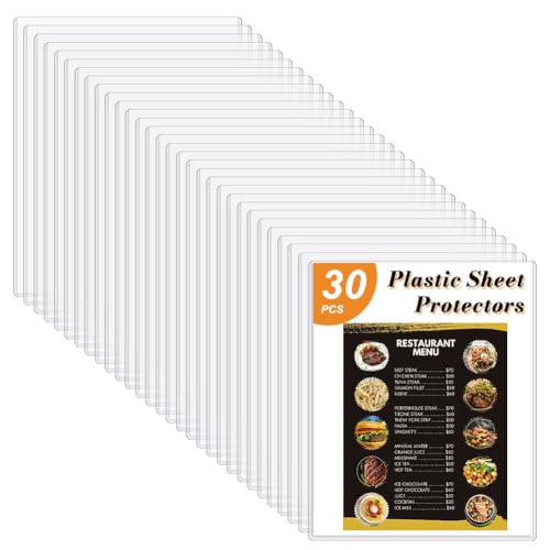 Pochettes transparentes rigides pour documents CUTHOLLOW protection plastique photos A4 x30