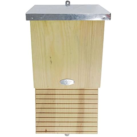 Fledermauskasten mit Dach - naturfarben mit leichtem Grünstich - aus FSC®-zertifiziertem Kiefernholz - Dach aus Zinkblech - unterstützt den Naturschutz Cover