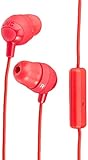 JVC HAFR37R Marshmallow Earbuds with Mic, Red