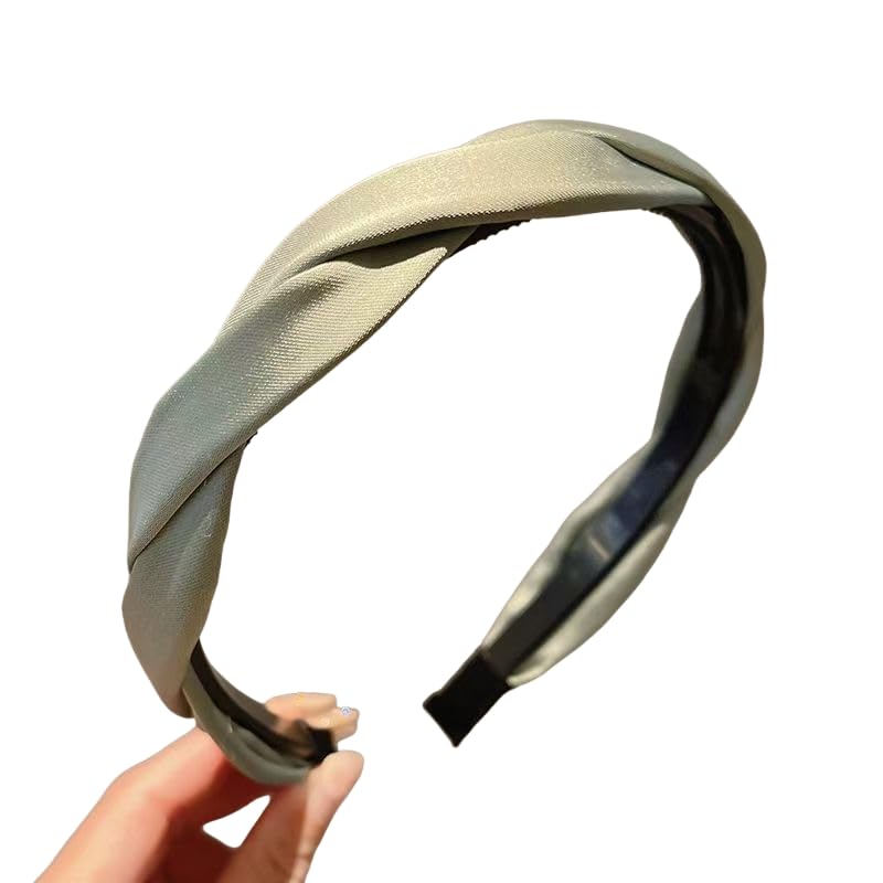 WANYI Haarreifen Damen Elegant Haarreif Dirndl Geflochten Stirnband Mode Stirnbänder Haarschmuck Niedlich Haarband Haarreif für Frauen Mädchen(Grün)
