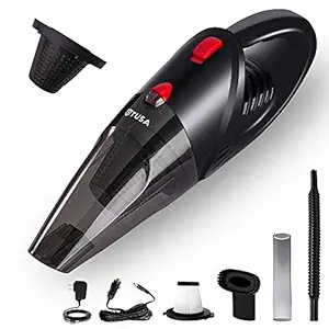 Tusa Wireless Handheld Vacuum Cleaner, High Power Cordless Mini Vacuum Cleaner (Black)