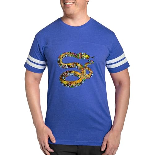 CafePress Jewel Look Snake Mens Football Shirt Men's Football T-Shirt Royal Blue