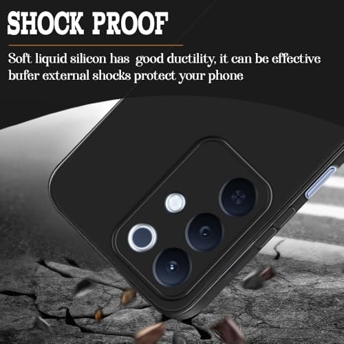 Image of Back Cover for Realme 15x 5G / C85 5G / Narzo 90x 5G | Full Camera Protection | Premium Liquid Silicon Case | Flexible Bumper Case for Realme 15x 5G / C85 5G / Narzo 90x 5G (Black)