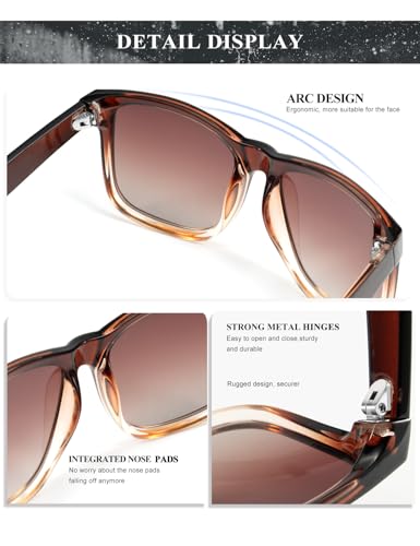 Image of KALIYADI Sunglasses-Men Polarized-Sunglasses for Men: Classic Sun Glasses for Driving Fishing Golf with UV400 Protection