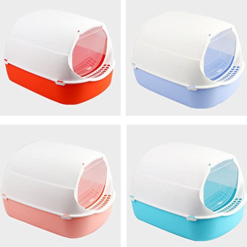 Maison de toilette chat fermée bac à litière plastique pour chaton - 3