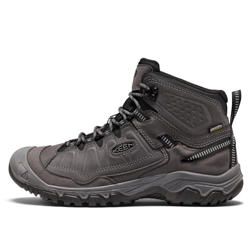 Image of KEEN Men's Targhee 4 Mid Height Durable Comfortable Waterproof Hiking Boots, Magnet /Black, 13