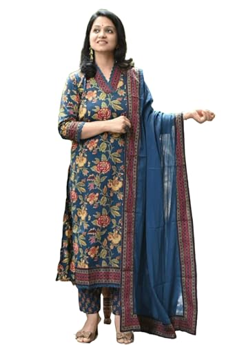 Kurti indien en coton fin avec pantalon pour femme | Ensemble décontracté