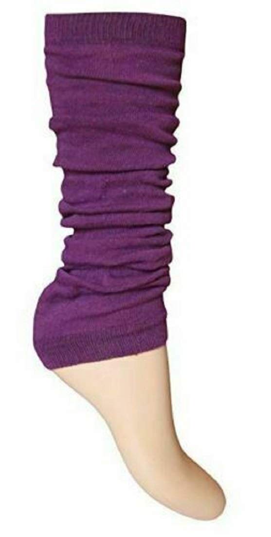 Hiffy Girls Purple Kids Plain Leg Warmer School Dance Wear Legwarmer Tutu Fancy (Purple)