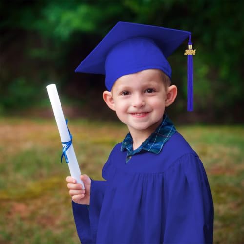 Gorro y toga de graduación preescolar transpirable traje de coro infantil 2