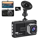 Dash Cam Car Dash Camera, 1080P Ultra Wide Angle HD Lens, HD Night Vision Car Surveillance Camera, Video Recorder, Hidden Video Recorder, Comes with 32GB Memory Card