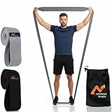 76 Inches Fabric Resistance Bands for Women and Men - Non-Slip, Durable Exercise Bands for Stretching, Yoga, and Home Fitness (Gray 76" Long Belt)