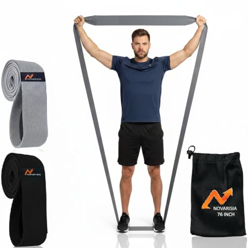 76-Inch Fabric Resistance Bands for Stretching and Yoga