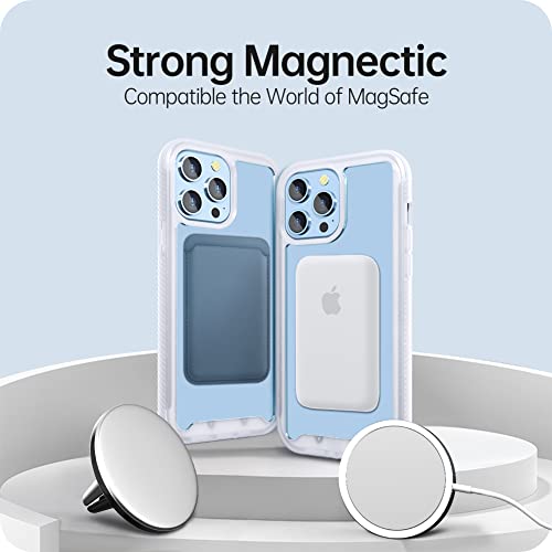 Full Body Protection Case for iPhone 13 Pro Max -with Built in Screen Protector & Support Magnetic Mag Safe Case Clear & 360 Double Sided Hard Protective Phone Cover para 13 Pro Max for Men / Women - Image 4