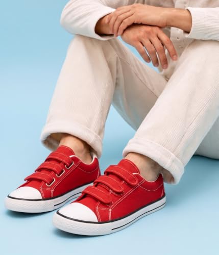 Image of Men Canvas Running Walking Casual Hook and Loop Tape Sneakers Shoes
