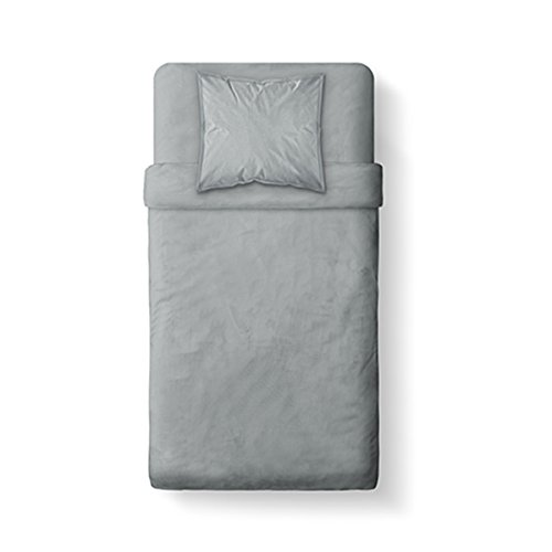 Today Housse de Couette 100% Coton 57 Fils, Zinc, 140 x 200 cm