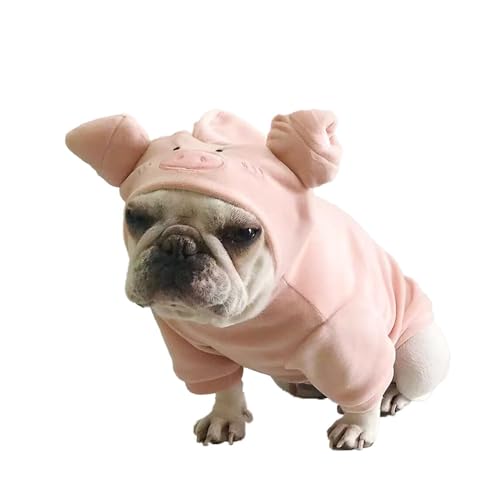 zhendehenziyou Dog Cats Pet Puppy Sweater Winter Sweatshirt Clothes Pig Piggie Hog Porcine Costumes for Christmas Holiday (Large)