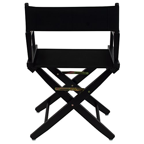 American Trails Extra-Wide Premium 18" Director's Chair Black Frame with Black Canvas by Casual Home - Image 3