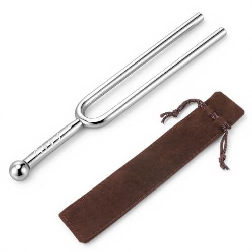 XLIUAX Stimmgabel 440 hz Edelstahl Stimmgabel Mit Fleece-Kordelzugtasche Gitarrenstimmgerät für Standard Instrumente Geigen Gitarren Tuner Equipment